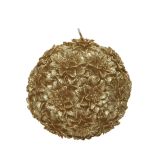 TOP SVEČA 6X 7.2 CM OKROGLA ZLATI CVET