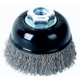 SKODELASTA ŽIČNA ŠČETKA TACTIX 75MM NAVOJ M14 FE 0.30 MM VALOVITA ŽICA