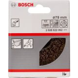 SKODELASTA ŽIČNA ŠČETKA BOSCH 75MM NAVOJ M10 MEDENINA 0.30 MM VALOVITA ŽICA