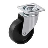 KOLO Z GIBLJIVO VILICO DÖRNER + HELMER 75X24MM PLOŠČA 60X60MM PVC KOLO