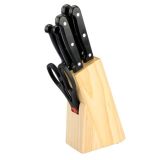 GARNITURA NOŽEV 7/1 SET V LESENEM BLOKU