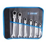 GARNITURA ZGLOBNIH VILIČASTO OBROČNIH KLJUČEV Z RAGLJO UNIOR V TORBICI 8 - 19 MM/6-DELNA ART. 161/2CT (627002)