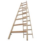 PROSTOSTOJEČA LESTEV KRAUSE 8 STOPNIČNA LESENA