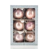 STEKLENA BUNKA GLOSSTYLE 80 MM 6/1 ROZA 3 Z IN 3 BREZ DEKORJA