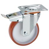 GIBLJIVO KOLO Z ZAVORO DÖRNER + HELMER 80X30MM PLOŠČA 100X85MM