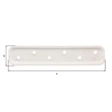 VEZNI ELEMENT ALBERTS 80X40 MM PLOŠČATI BELI VTISNJEN