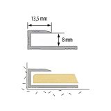 ZAKLJUČNI ALU PROFIL CEZAR 8MM 0.9M ZLAT PANEL L