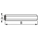 DOLGA MATICA DIN 6334, 8X30 A2F V ZAVITKU JE 2 KOS