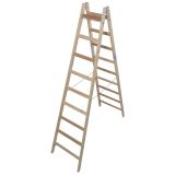 PROSTOSTOJEČA LESTEV KRAUSE 9 STOPNIČNA LESENA