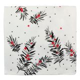 NADPRT SIRETESSILE 90X90 CM PRINT SHINY ZLAT/RDEČ/ČRN