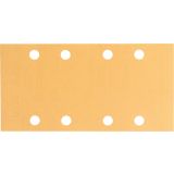 10-DELNI SET SAMOPRITRDILNIH BRUSNIH LISTOV BOSCH 93X185 MM K120 8 LUKENJ RUMENA BARVA ZA LES