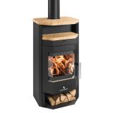 KAMINSKA PEČ HAAS+SOHN AARHUS-III 284.17-ST BISERNO ČRNA/WOODSTONE