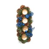 DEKORACIJA GLOSSTYLE ADVENTNA ZA 4 SVEČE 35X15 CM SORTIRANO