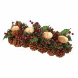 DEKORACIJA GLOSSTYLE ADVENTNA ZA 4 SVEČE 35X15 CM SORTIRANO