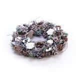 VENČEK GLOSSTYLE ADVENTNI FI 33 CM 4 KOZARČKI, VEJE IN ROŽE