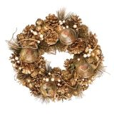 VENČEK GLOSSTYLE ADVENTNI ZLATI NARAVNI 34X34X8.5 CM 4 K