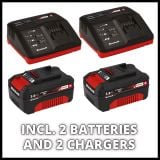 AKUML. KOSILNICA Z NITKO EINHELL AGILLO 2X3.0 AH KIT 2 X BATERIJA S POLNILCEM