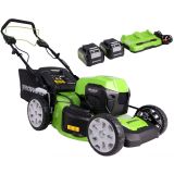 AKUMULATORSKA KOSILNICA GREENWORKS 2X24V (48V) 46CM 2X4AH BATERIJO+POLNILNIK