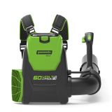 AKUMULATORSKI PUHALNIK GREENWORKS 60V 4AH NAHRBTNI Z BATERIJO IN POLNILNIKOM
