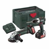 BATERIJSKI STROJI V KOMPLETU METABO COMBO SET 2.4.1 18 V (BS 18 LT + W 18 LTX 125 QUICK)