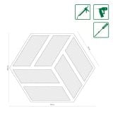 AKUSTIČNI PANEL FN ACUSTICO HEXAGO Q OCEAN SPLASH 300X260X19 MM