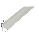 KOTNI PROFIL ALBERTS ALU 40X10X2X2600 MM SREBRNO ELOKSIRAN