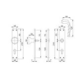 ALU KLJUKA ZA VRATA HOPPE BIRMINGHAM GUMB F-4