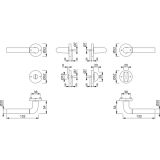 ALU KLJUKA ZA VRATA HOPPE BREMEN Z ROZETO WC F49-F9-2