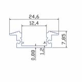 SESTAVNI DEL MENTES ALU PROFIL 1M VGRADNI MAT - KLIP ZAPENJANJE