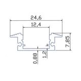 SESTAVNI DEL MENTES ALU PROFIL 2M VGRADNI MAT KLIP ZAPENJANJE