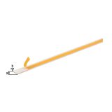 PLOSKA PALICA ALBERTS ALU, 20X2X1000 MM SIVO ELOKSORANA