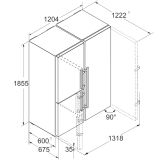 AMERIŠKI HLADILNIK LIEBHERR XRCSD 5255 SBNSDD526I + SRSDC525I