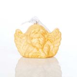 OKRASEK ZA JELKO GLOSSTYLE ANGEL 7 CM IMITACIJA LESA IZ KERAMIKE