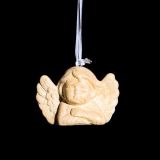 OKRASEK ZA JELKO GLOSSTYLE ANGEL 7 CM IMITACIJA LESA IZ KERAMIKE