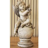 FIGURA, OKRASNA ANGEL BETON BARVA VIŠ 39 CM