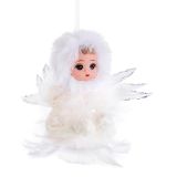 OKRASEK ZA NOVOLETNO JELKO - ANGELČEK, BELE BARVE