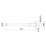 KONZOLA UNITAS DRŽALO ZA NADGLAVNO PRHO STROPNO L= 150 MM