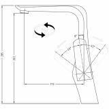 ARMATURA ZA KORITO BLITZ BELLA 1210/CR KROM