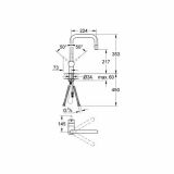PIPA KUHINJSKA GROHE MINTA, STOJEČA, 2 CEVI