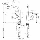PIPA KUHINJSKA METRIS METRIS STOJEČA, 2 CEVI S PRHO