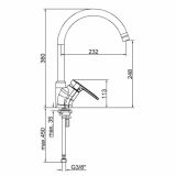 PIPA KUHINJSKA UNITAS INFINITY STOJEČA, 2 CEVI