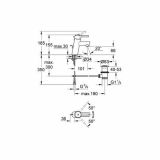 PIPA ZA UMIVALNIK GROHE CONCETTO, STOJEČA ZGORNJI DEL SIFONA