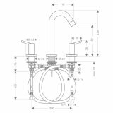 PIPA ZA UMIVALNIK TALIS S2 TALIS S2 STOJEČA 3-DELNA