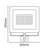 ASALITE LED REFLEKTOR 100W 4500K, 8000LM + SENZOR
