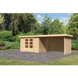 LESENA VRTNA HIŠKA KARIBU ASKOLA 5 S TERASO, STENO 298X211X242 +280 LES 19MM