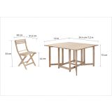 BALKONSKA JEDILNA GARNITURA SOLIS II COMPACT 1 MIZA + 4 STOLI