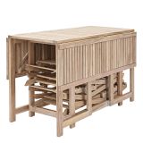 BALKONSKA JEDILNA GARNITURA SOLIS II COMPACT 1 MIZA + 4 STOLI