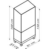BALKONSKI RASTLINJAK VITAVIA POLIS 350 ESG, ALU KOLESA