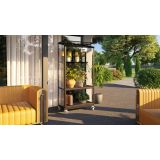 BALKONSKI RASTLINJAK VITAVIA POLIS 350 ESG, ČRNA KOLESA