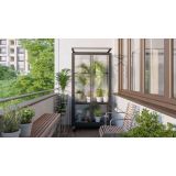 BALKONSKI RASTLINJAK VITAVIA POLIS HKP4MM ROLL FOUNDATION, BLACK